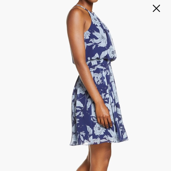 Eliza J Floral Print Halter Dress - Picture 3 of 6